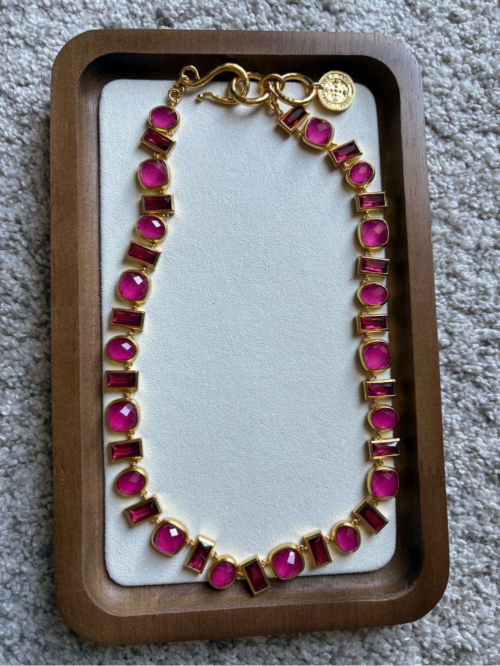 Julie Vos Gold-Tone Necklace with Iridescent Stones